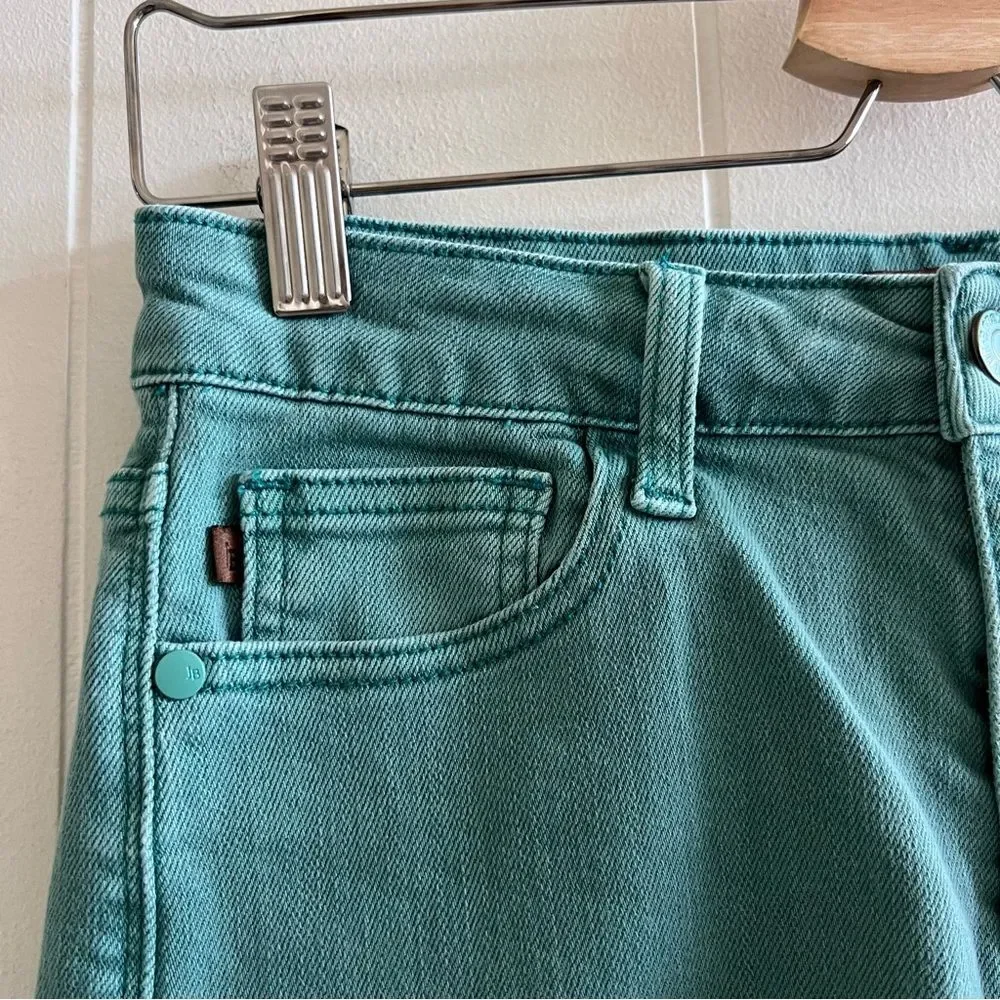 Judy Blue Mid Rise Fray Denim Cut Of Shorts